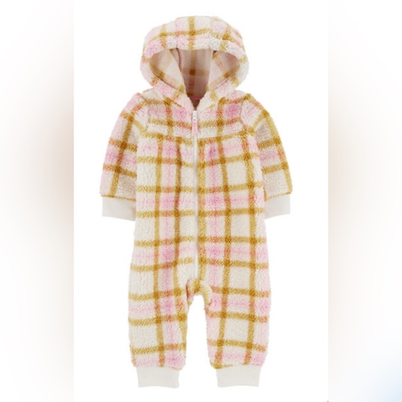 Carter's Other - Brand New Baby/Toddler Plaid Sherpa Jumpsuit, Size 18 Months, NWT